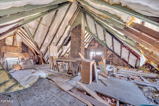 view of attic