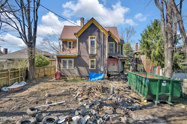 view of rear view of property