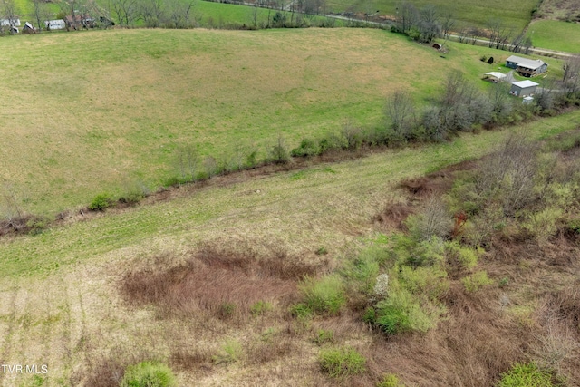 bird's eye view with a rural view