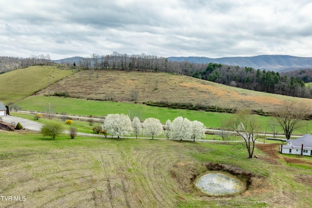 mountain view with a rural view