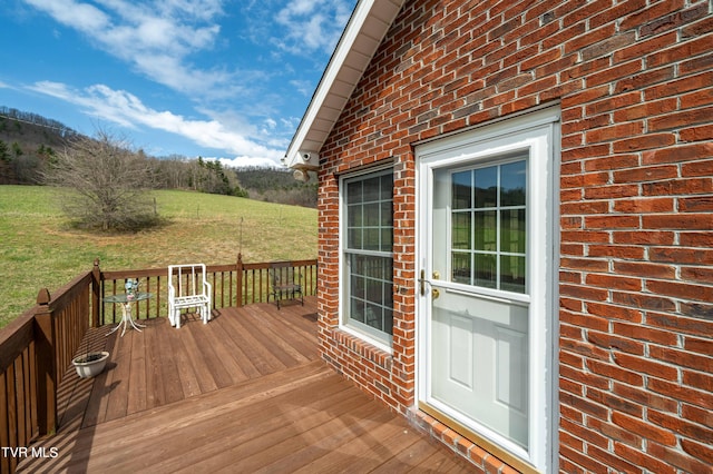 view of wooden terrace