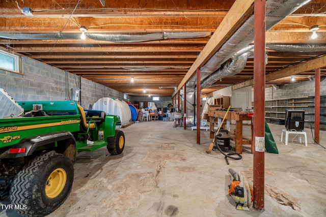 view of basement