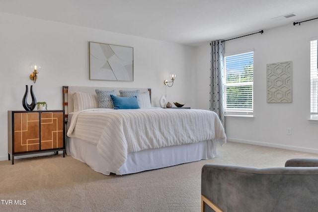 bedroom featuring carpet flooring