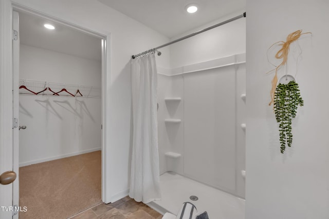 bathroom with walk in shower