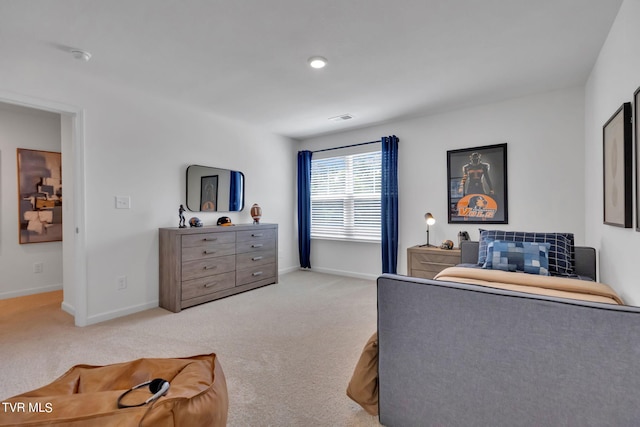 view of carpeted bedroom