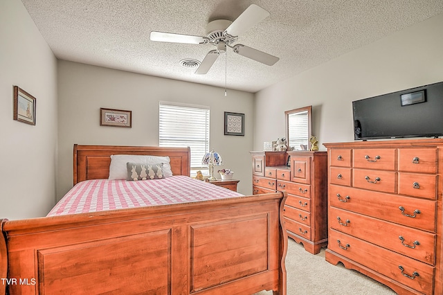 110 Eagle View Private Dr Unit 110, Blountville, TN 37617 - bedroom with carpet flooring, a textured ceiling, and ceiling fan
