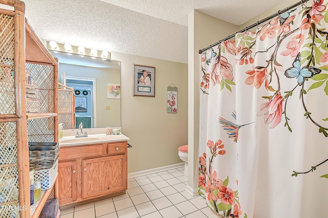 110 Eagle View Private Dr Unit 110, Blountville, TN 37617 - full bath with tile patterned floors, vanity, a textured ceiling, and a shower with shower curtain