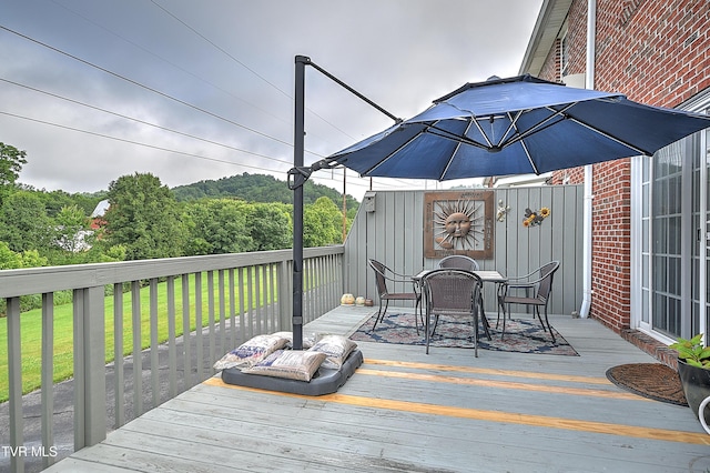 110 Eagle View Private Dr Unit 110, Blountville, TN 37617 - wooden deck featuring outdoor dining space