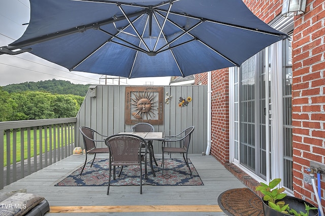 110 Eagle View Private Dr Unit 110, Blountville, TN 37617 - wooden terrace featuring outdoor dining area