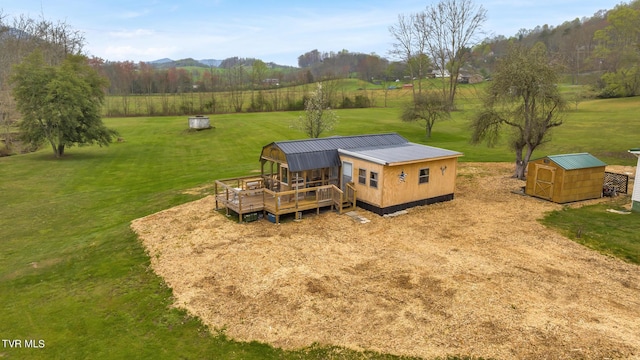 bird's eye view with a rural view