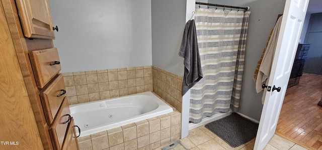 bathroom featuring tile flooring