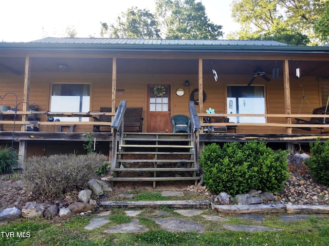 view of front of house with covered porch