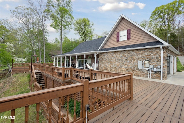 view of wooden deck