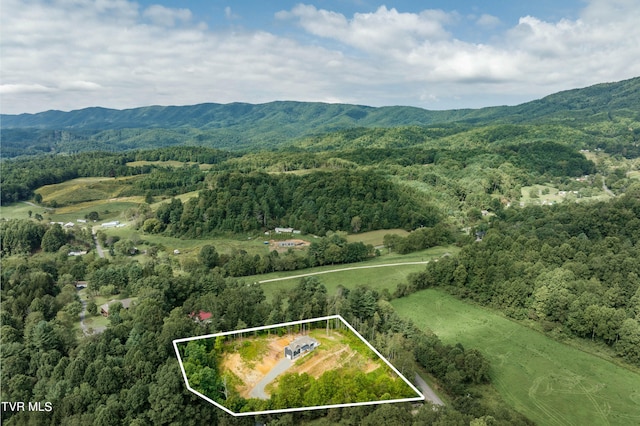 aerial view featuring a mountain view