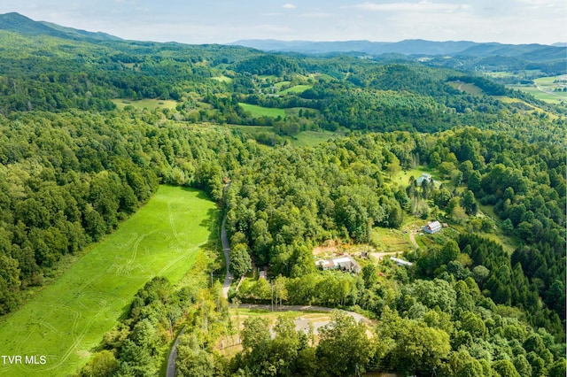 bird's eye view featuring a mountain view