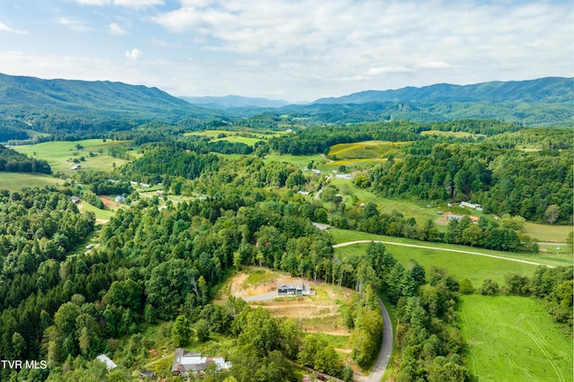 aerial view featuring a mountain view