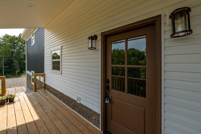 view of wooden terrace