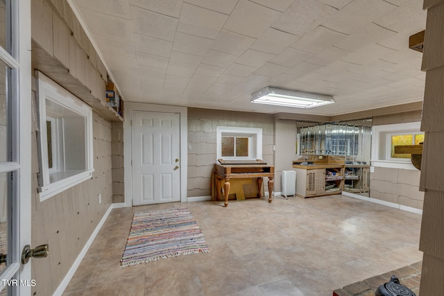 interior space featuring tile floors