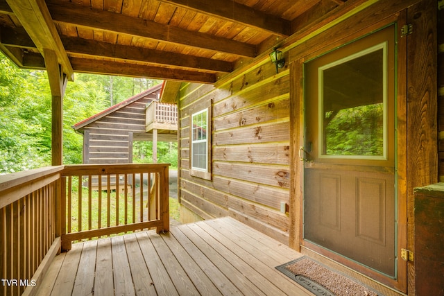 view of wooden terrace