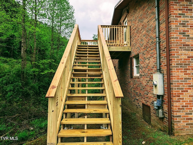 view of stairway