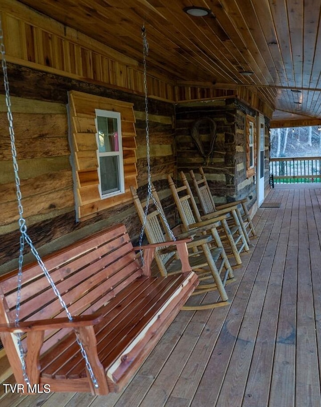 view of wooden deck