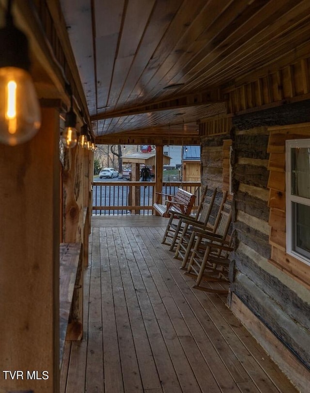 view of wooden terrace