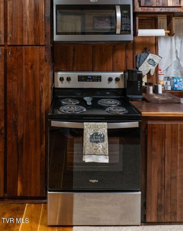 kitchen featuring appliances with stainless steel finishes