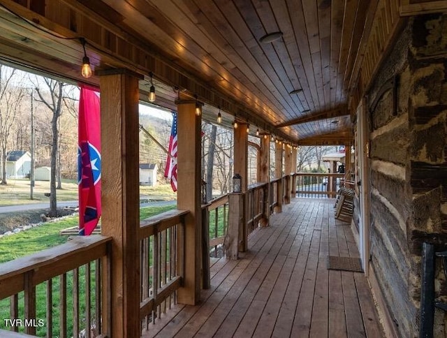 view of wooden terrace