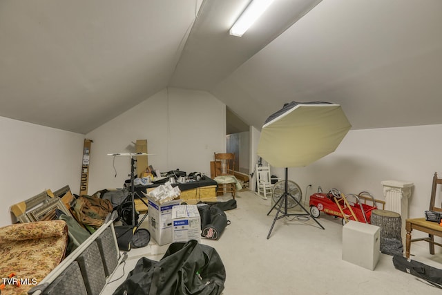 bonus room with vaulted ceiling