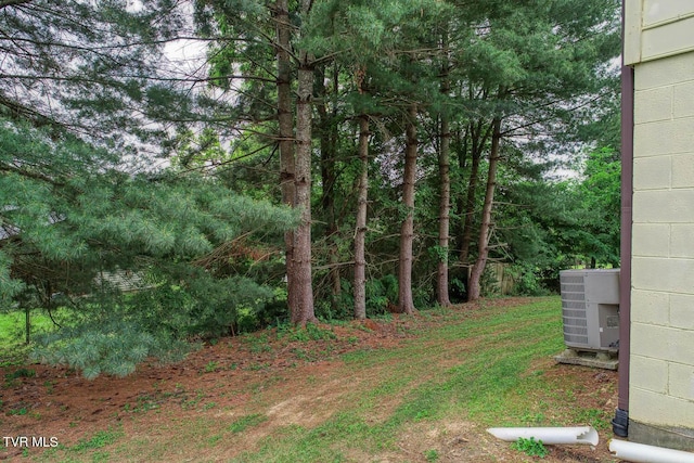 view of yard with cooling unit