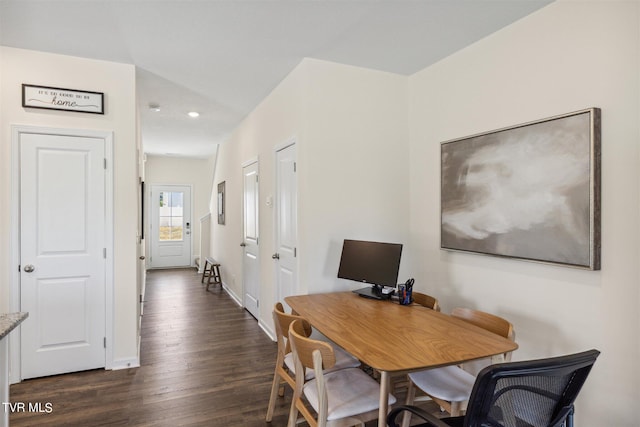 115 Raceday Center Dr Unit E-3, Bristol, TN 37620 - office space with dark wood-style flooring, baseboards, and recessed lighting