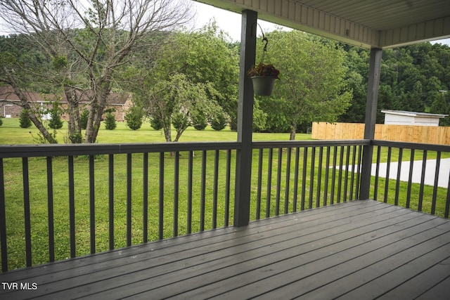1466 Broad St, Elizabethton, TN 37643 - deck featuring a yard and fence