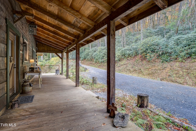 view of wooden terrace