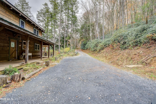 view of road