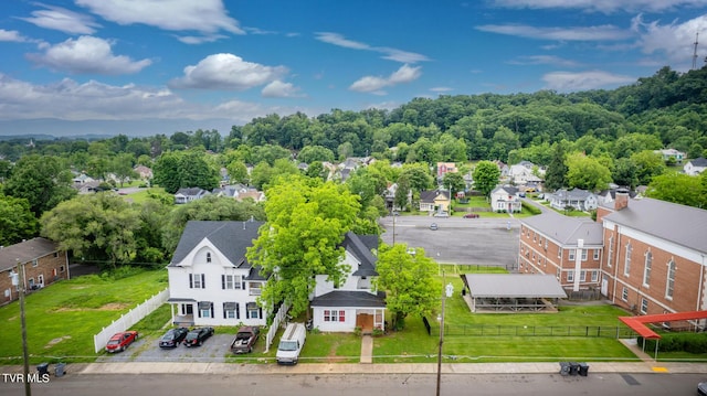 aerial view with a residential view