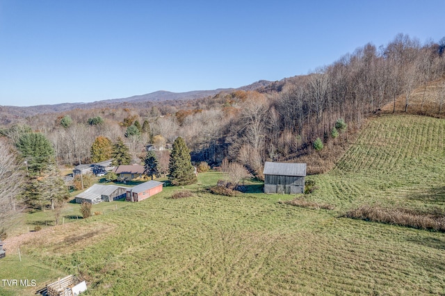 view of mountain feature featuring a rural view