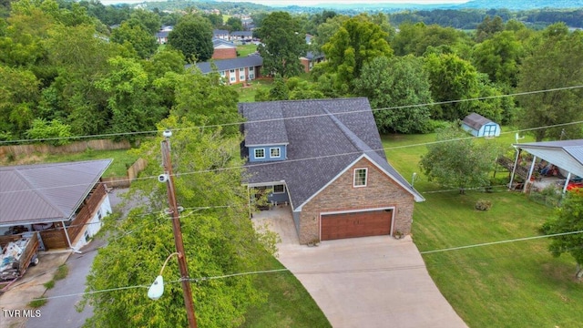 birds eye view of property