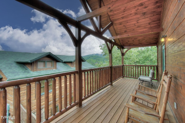 view of wooden deck