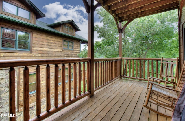 view of wooden terrace