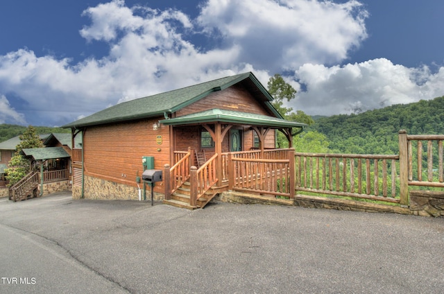 view of front of home with a porch