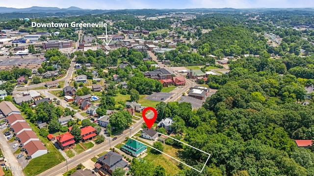 aerial view featuring a mountain view