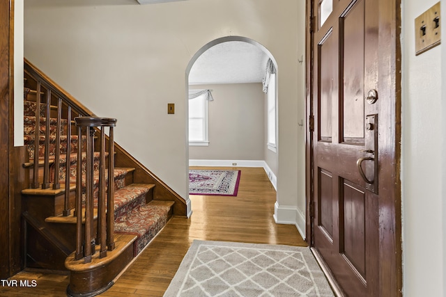 foyer featuring hardwood / wood-style flooring