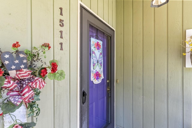 view of doorway to property