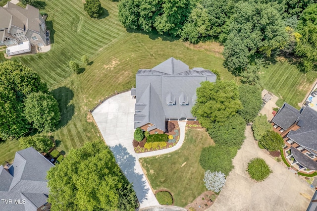 bird's eye view featuring a rural view