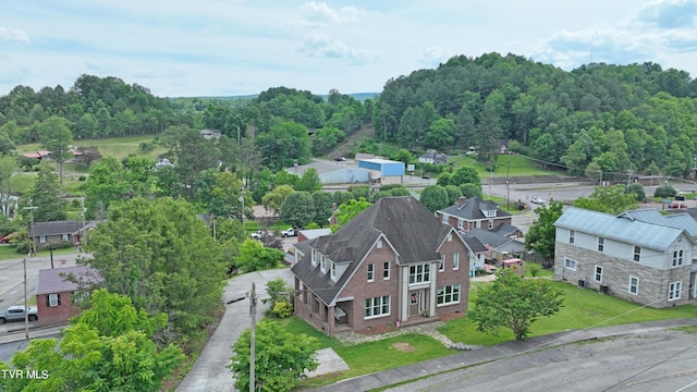 bird's eye view with a residential view