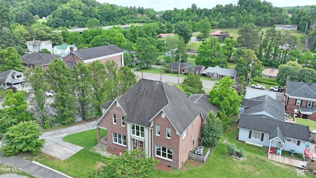drone / aerial view with a residential view