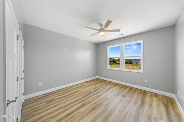 2137 Rainwater Rd, Dandridge, TN 37725 - empty room with ceiling fan, baseboards, and light wood finished floors