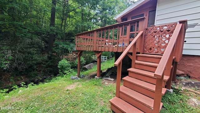 view of play area featuring a deck