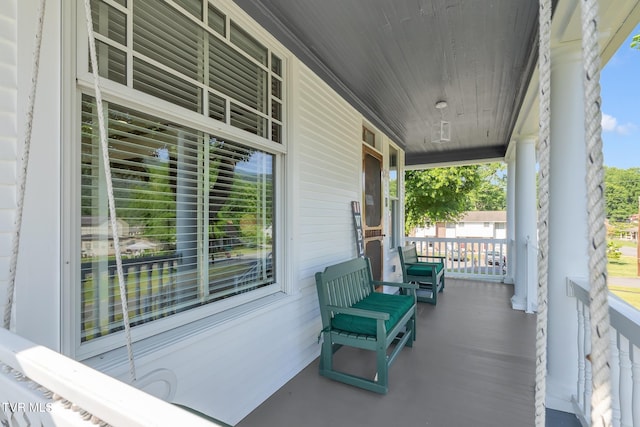 exterior space featuring covered porch