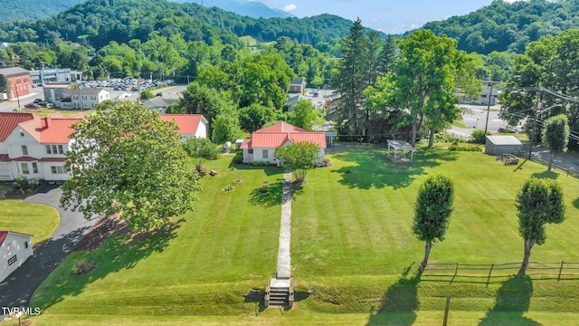 drone / aerial view featuring a rural view